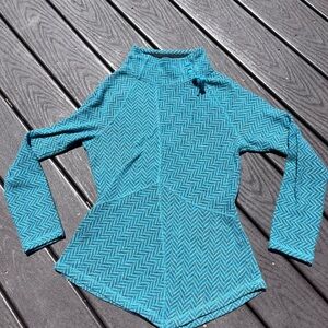 Prana Mattea Mock Teal Sweater Top